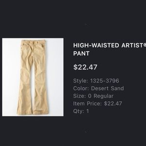 American eagle flare khaki pants